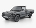 Toyota Hilux Regular Cab 1978 3D-Modell wire render