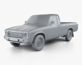 Toyota Hilux Regular Cab 1978 3D-Modell clay render