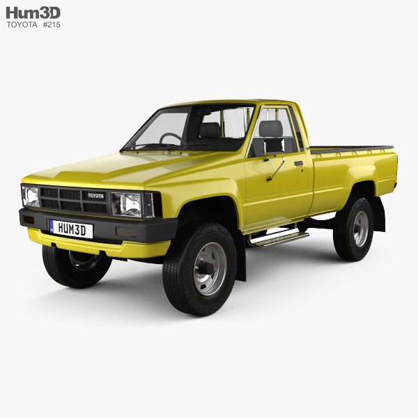 Toyota Hilux DX Long Body 1983 Modèle 3D