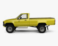 Toyota Hilux DX Long Body 1983 3d model side view