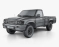 Toyota Hilux Cabina Simple 1997 Modelo 3D wire render