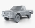 Toyota Hilux Cabina Simple 1997 Modelo 3D clay render