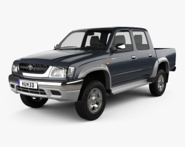 3D model of Toyota Hilux Double Cab 2005