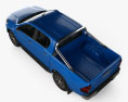 Toyota Hilux 双人驾驶室 SR5 2018 3D模型 顶视图