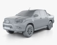 Toyota Hilux ダブルキャブ SR5 2018 3Dモデル clay render
