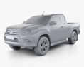 Toyota Hilux Extra Cab SR 2018 3D-Modell clay render