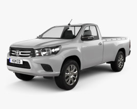 3D model of Toyota Hilux Single Cab SR 2018