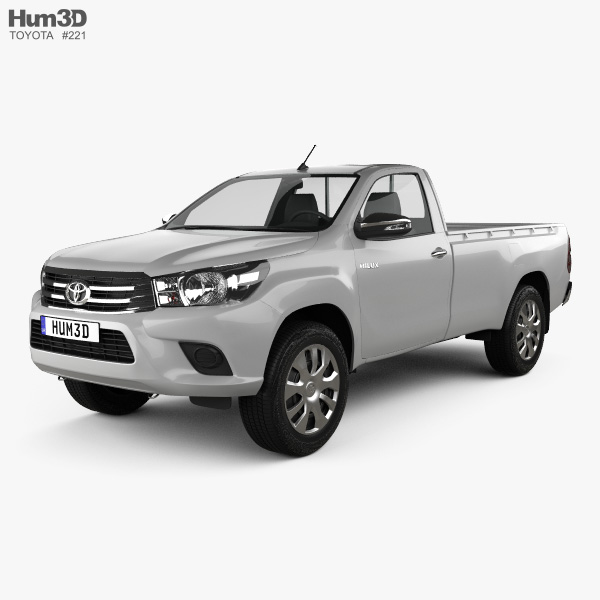 Toyota Hilux Cabina Singola SR 2018 Modello 3D