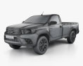 Toyota Hilux Single Cab SR 2018 3D модель wire render
