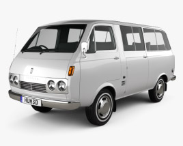 3D model of Toyota Hiace Passenger Van 1967