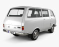Toyota Hiace Passenger Van 1967 3D-Modell Rückansicht