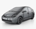 Toyota Prius (NHW20) 2009 3D模型 wire render