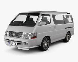 3D model of Toyota Hiace Passenger Van (JP) 2002