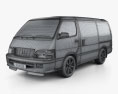 Toyota Hiace Passenger Van (JP) 2002 3D模型 wire render