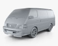 Toyota Hiace Furgoneta de Pasajeros (JP) 2002 Modelo 3D clay render