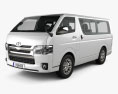 Toyota Hiace LWB Combi 带内饰 2014 3D模型