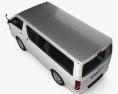 Toyota Hiace LWB Combi HQインテリアと 2014 3Dモデル top view