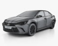 Toyota Camry Limited 2017 3D-Modell wire render