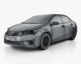 Toyota Corolla Limited 2017 3D 모델  wire render
