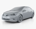 Toyota Corolla Limited 2017 3D модель clay render