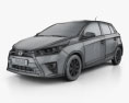 Toyota Yaris SE plus 2017 3D-Modell wire render
