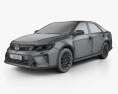 Toyota Camry Elegance Plus (CIS) 2017 3Dモデル wire render