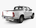 Toyota Hilux Double Cab with HQ interior 2018 3d model back view