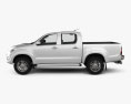 Toyota Hilux Double Cab with HQ interior 2018 3d model side view