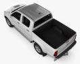 Toyota Hilux Cabina Doppia con interni 2018 Modello 3D vista dall'alto