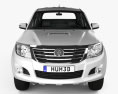 Toyota Hilux Cabina Doppia con interni 2018 Modello 3D vista frontale