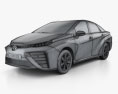 Toyota Mirai con interior 2017 Modelo 3D wire render