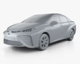 Toyota Mirai con interni 2017 Modello 3D clay render