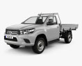 Toyota Hilux Single Cab Alloy Tray SR 2018 3D 모델 