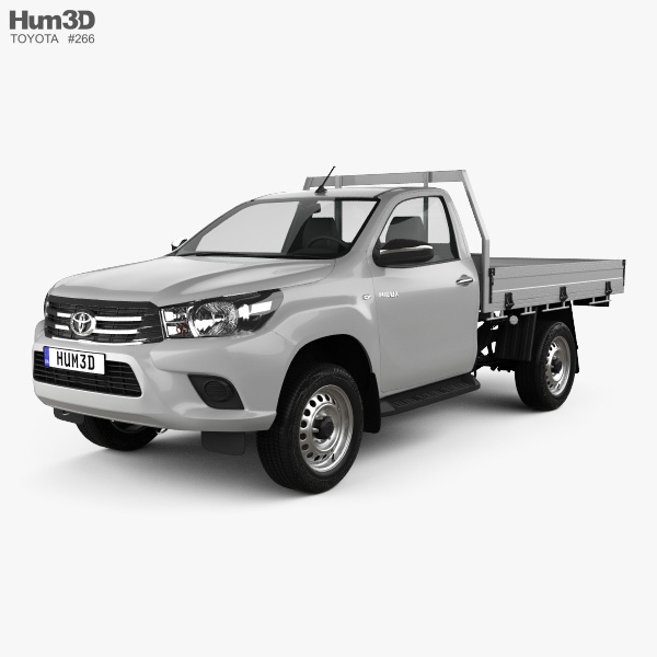 Toyota Hilux Cabine Simple Alloy Tray SR 2018 Modèle 3D
