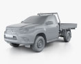 Toyota Hilux Single Cab Alloy Tray SR 2018 3D модель clay render