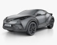 Toyota C-HR 概念 2019 3Dモデル wire render