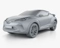 Toyota C-HR Konzept 2019 3D-Modell clay render