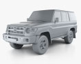 Toyota Land Cruiser 2015 3D 모델  clay render
