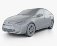 Toyota Yaris (CA) sedan 2018 Modèle 3d clay render