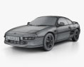 Toyota MR2 2000 3Dモデル wire render