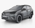 Toyota RAV4 SE 2019 3D-Modell wire render