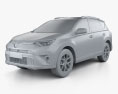 Toyota RAV4 SE 2019 3D-Modell clay render