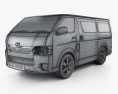 Toyota HiAce SWB Panel Van 2016 3d model wire render