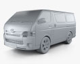 Toyota HiAce SWB Panel Van 2016 3d model clay render