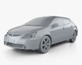 Toyota WiLL VS 2004 3D-Modell clay render