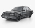 Toyota Crown 1995 3D-Modell wire render
