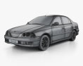 Toyota Avensis 세단 2002 3D 모델  wire render