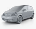 Toyota Corolla Verso 2007 3D-Modell clay render