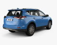Toyota RAV4 Hybrid mit Innenraum 2019 3D-Modell Rückansicht