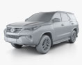 Toyota Fortuner VXR 2019 Modelo 3D clay render